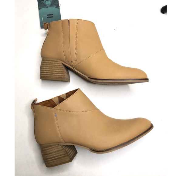 NWT Toms Honey Leather Women's Leilani Booties - Picture 6 of 10